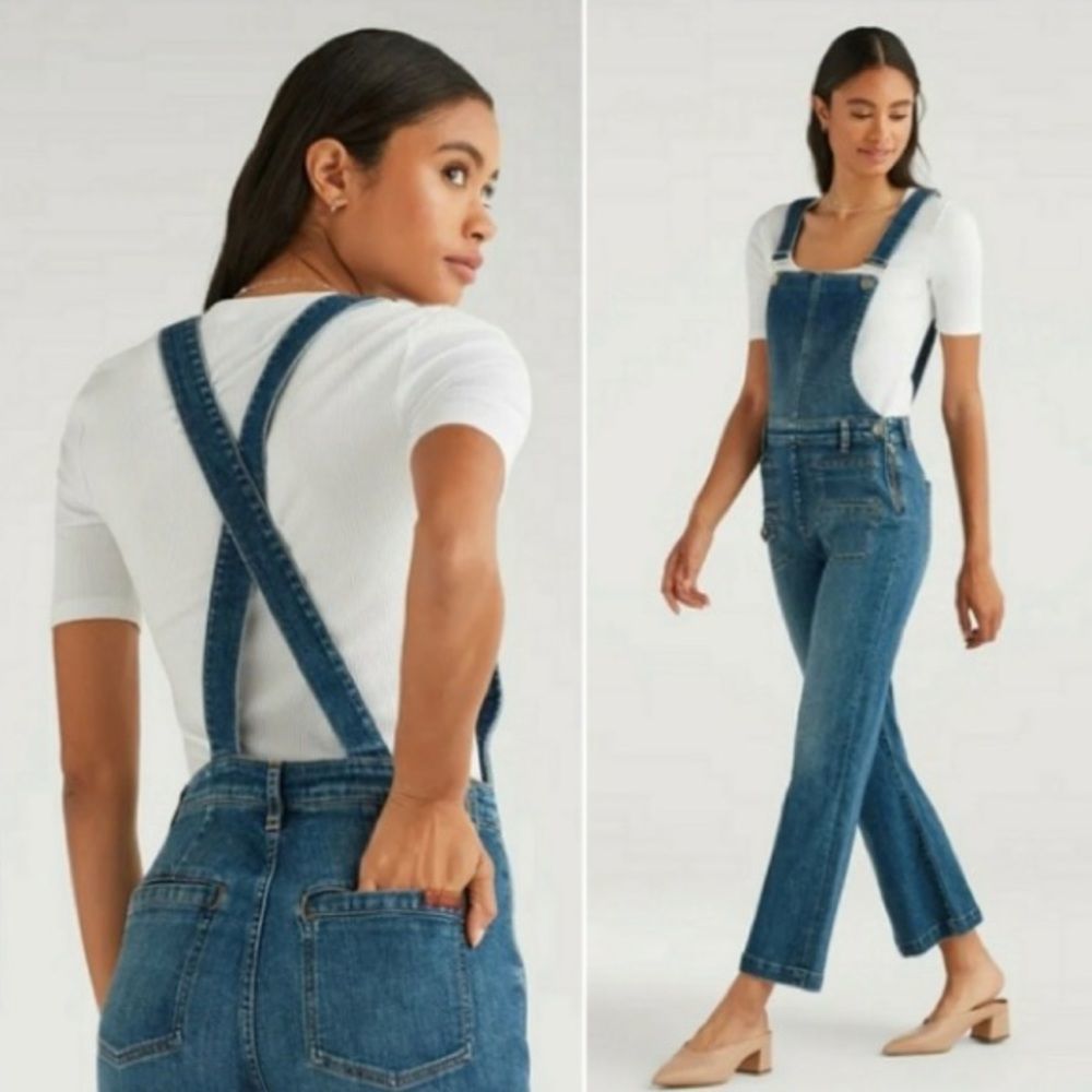 7 For All Mankind Cropped Overalls